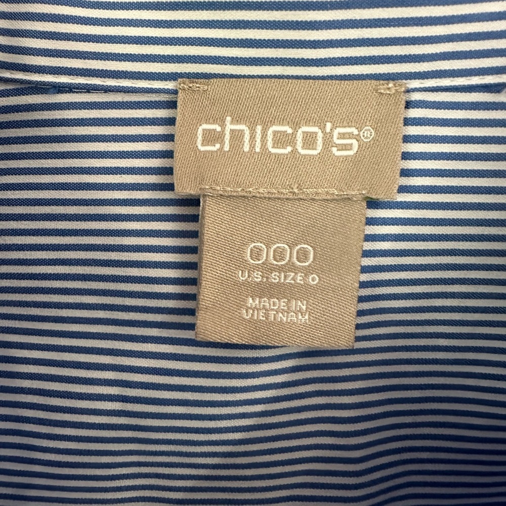 Chico’s Striped Tie Waist Shirt Dress - Picture 10 of 12